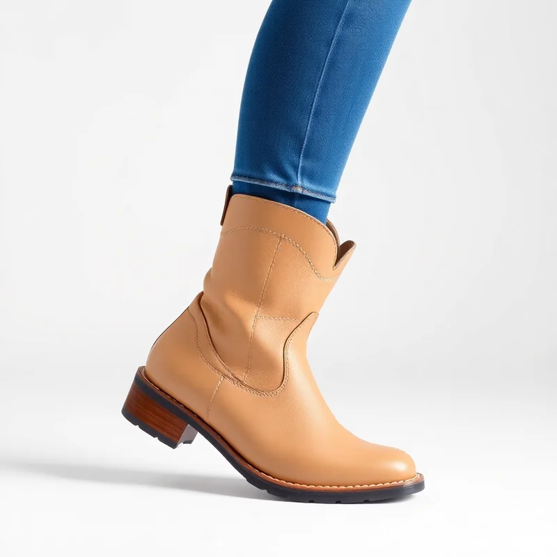 Bota Cano Curto Camurca