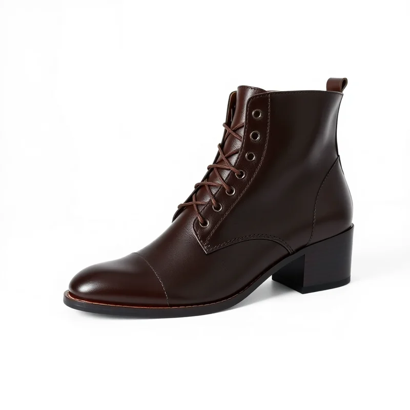 Bota Cano Curto Couro