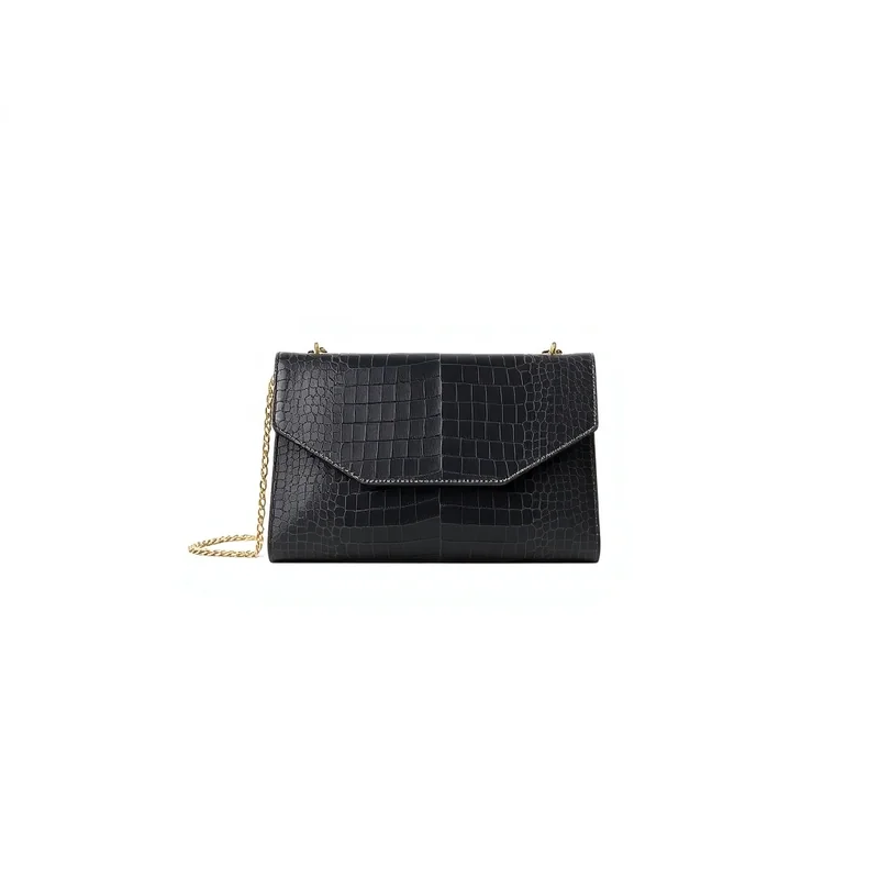 Clutch Croco Dourada