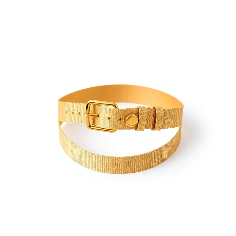 Cinto Elastico Dourado Largo