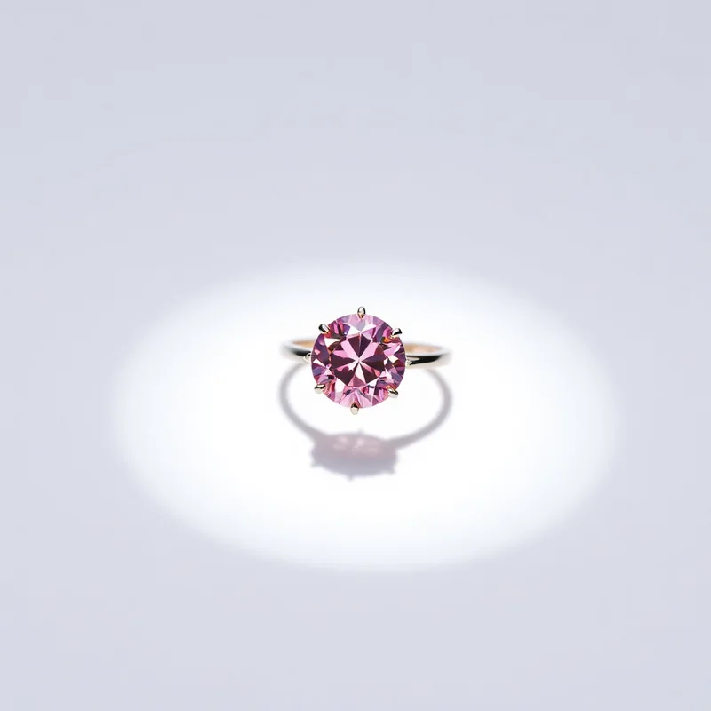 Anel Solitario Rosa