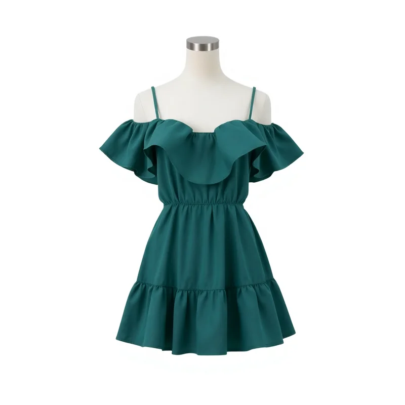 Vestido Curto Babados