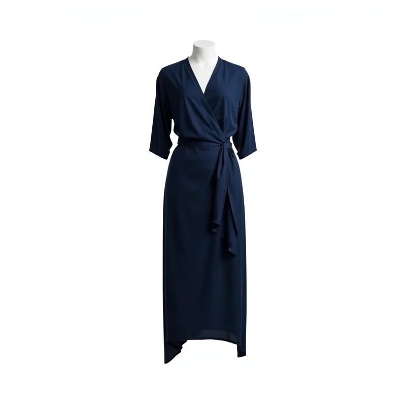Vestido Envelope Azul Marinho
