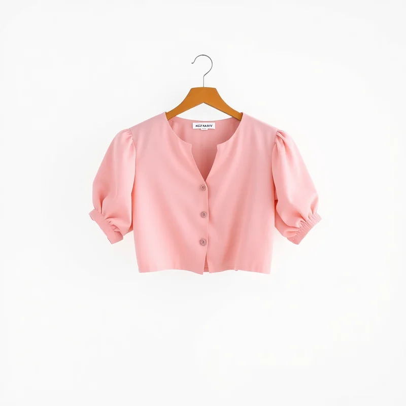 Blusa Cropped Rosa