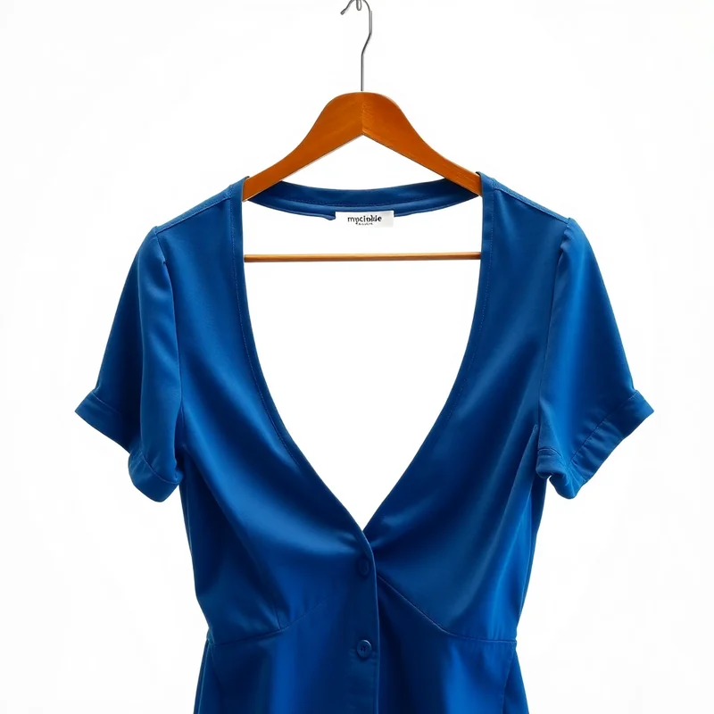 Camisa Social Feminina Azul
