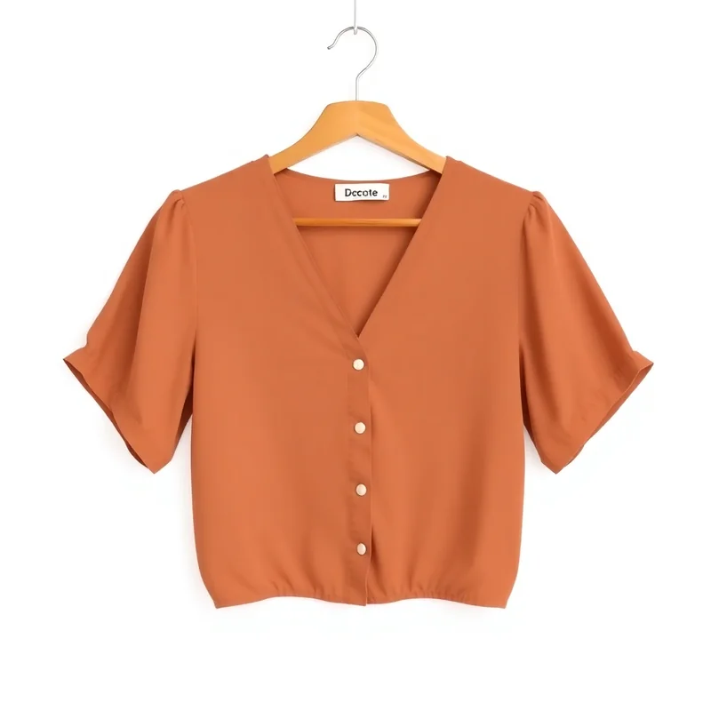 Blusa Decote V Rendado