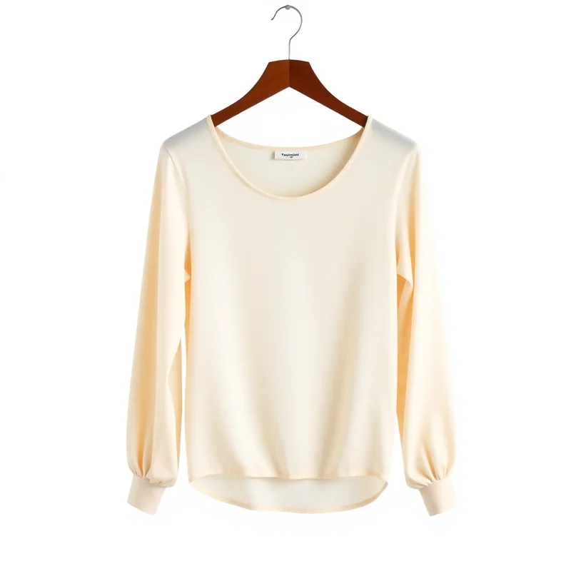 Blusa Manga Longa Tricot Bege